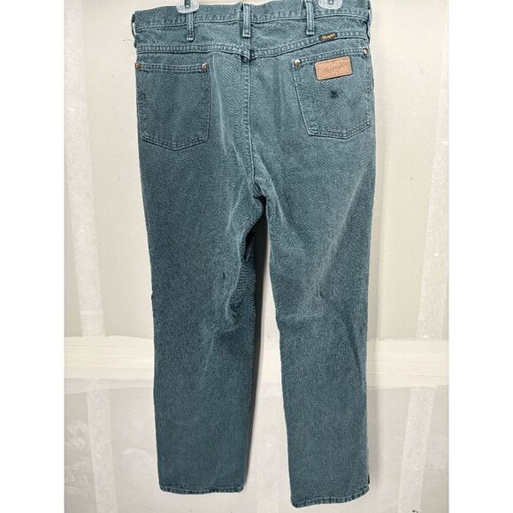 Vintage Wrangler Made In USA 936KMT Dark Green Jeans Size 34x29 Western 80/90s - Picture 8 of 13